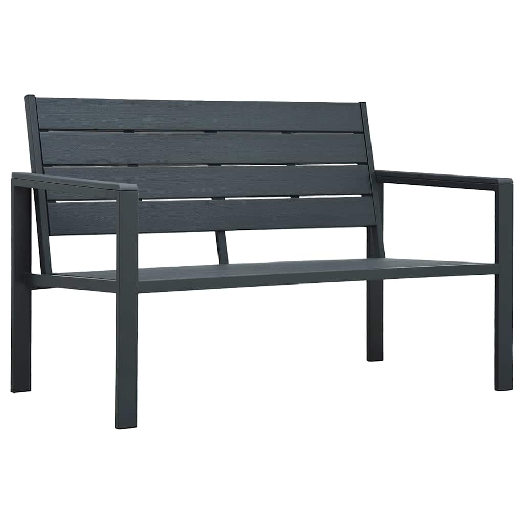 Set Divani Giardino 4 pz in HDPE Grigio Effetto Legno