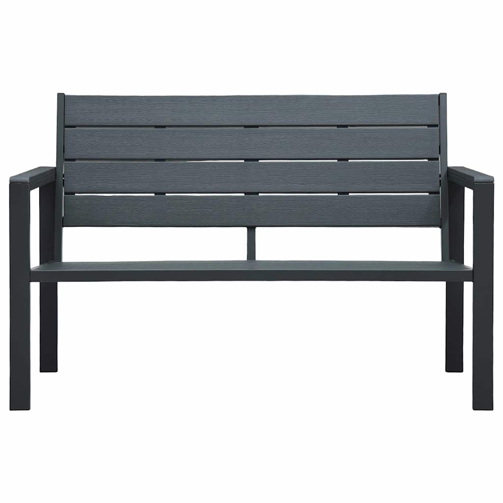 Set Divani Giardino 4 pz in HDPE Grigio Effetto Legno