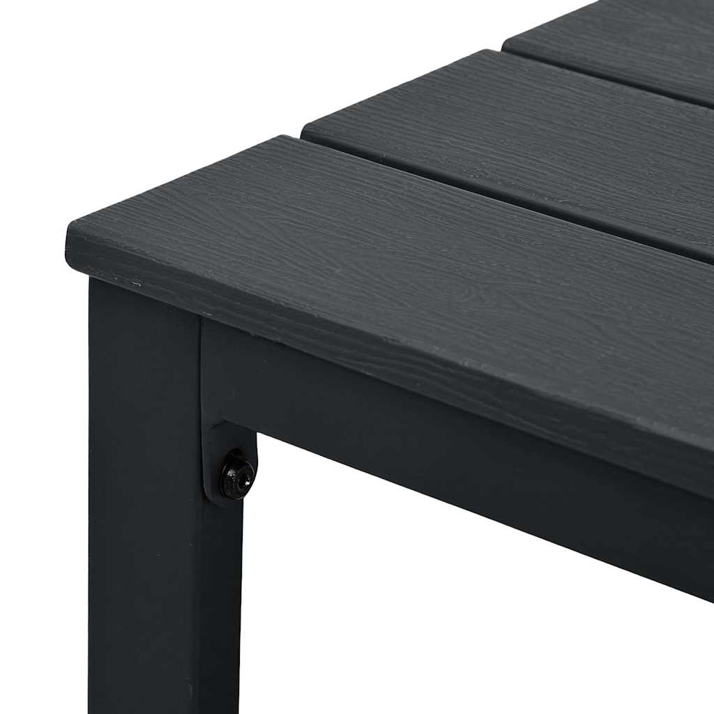 Set Divani Giardino 4 pz in HDPE Nero Effetto Legno