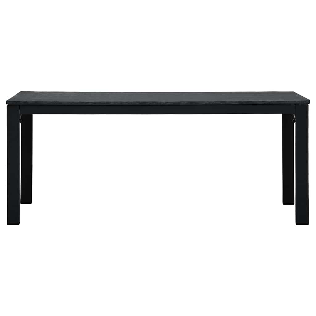 Set Divani Giardino 4 pz in HDPE Nero Effetto Legno