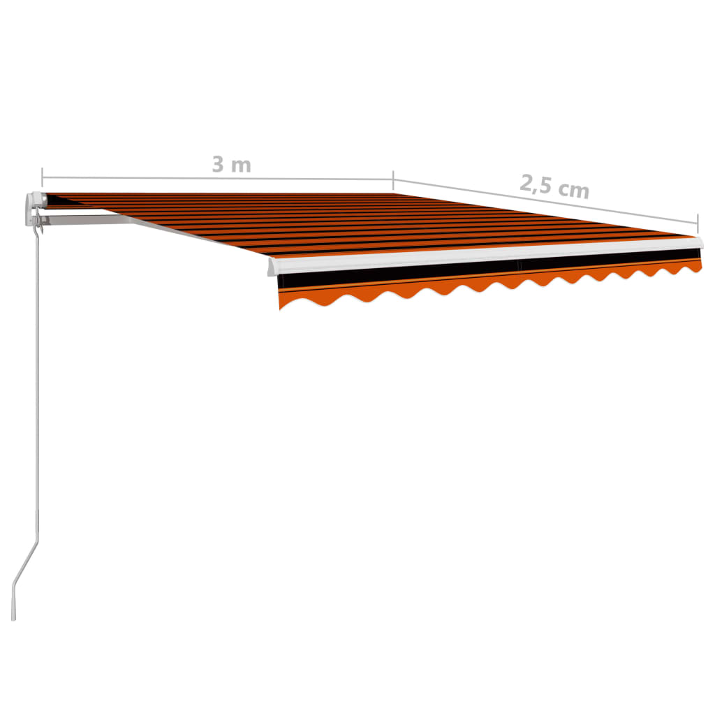 Tenda retrattile Arancione e Marrone 300 x 250 cm