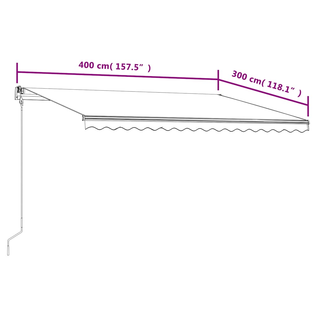 Tenda da Sole Retrattile Automatica 400x300 cm Arancione e Marrone