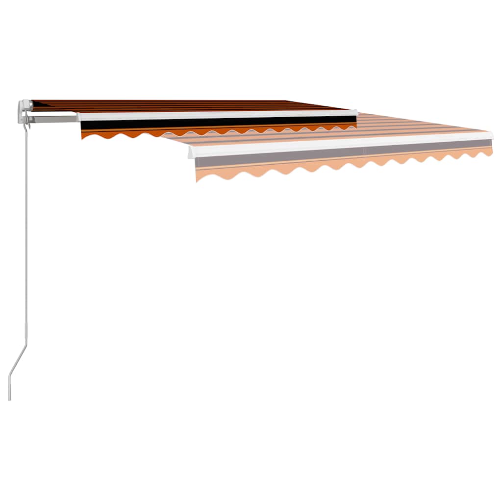 Tenda da Sole Retrattile Manuale 350x250 cm Arancione e Marrone