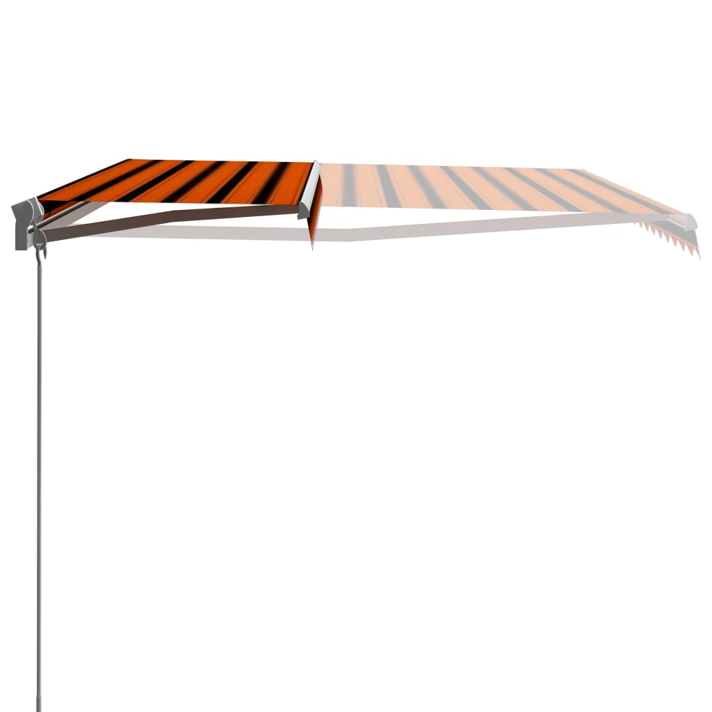 Tenda retrattile Arancione e Marrone 450 × 300 cm