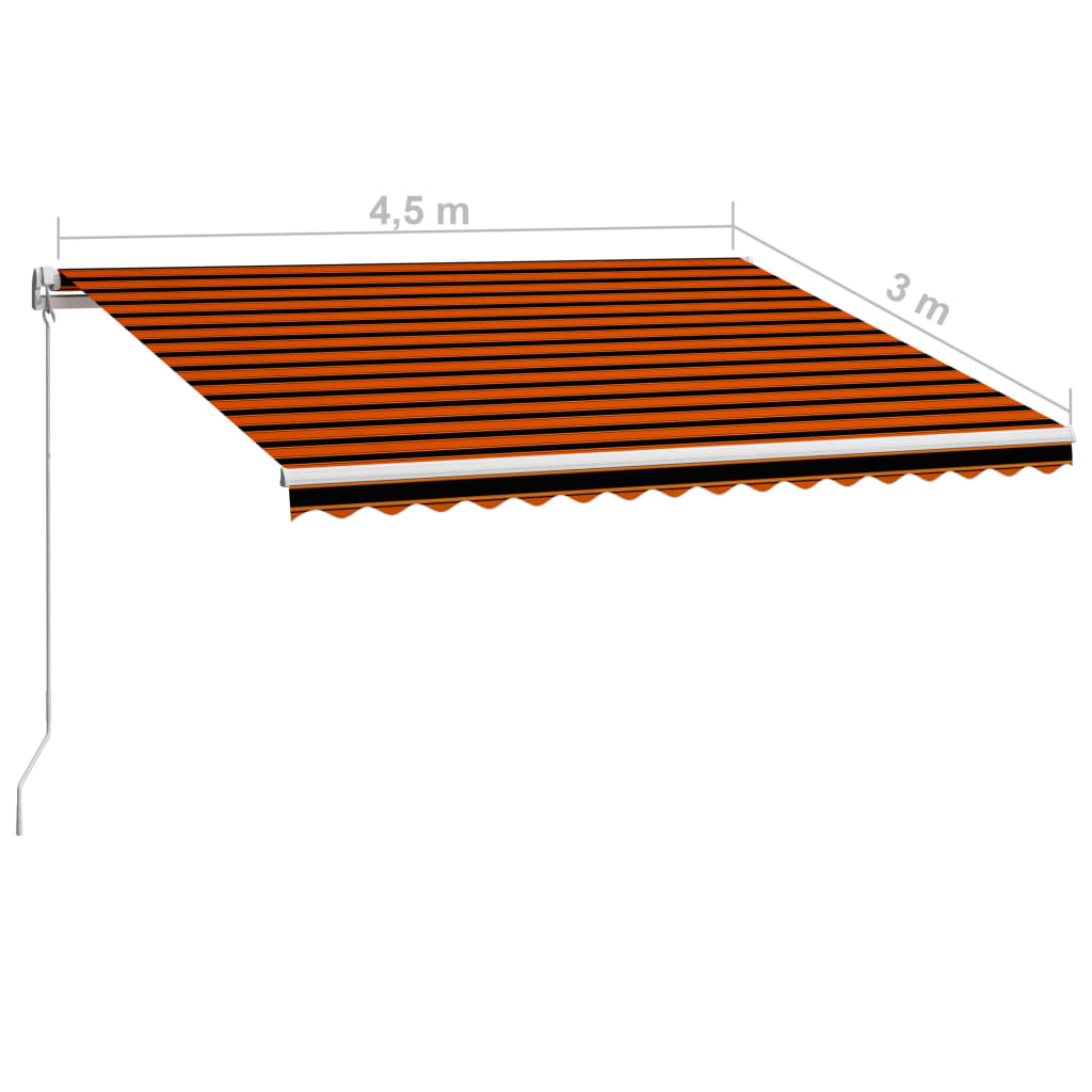 Tenda retrattile Arancione e Marrone 450 × 300 cm