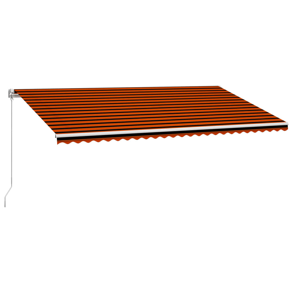 Tenda retrattile Arancione e Marrone 600 × 300 cm
