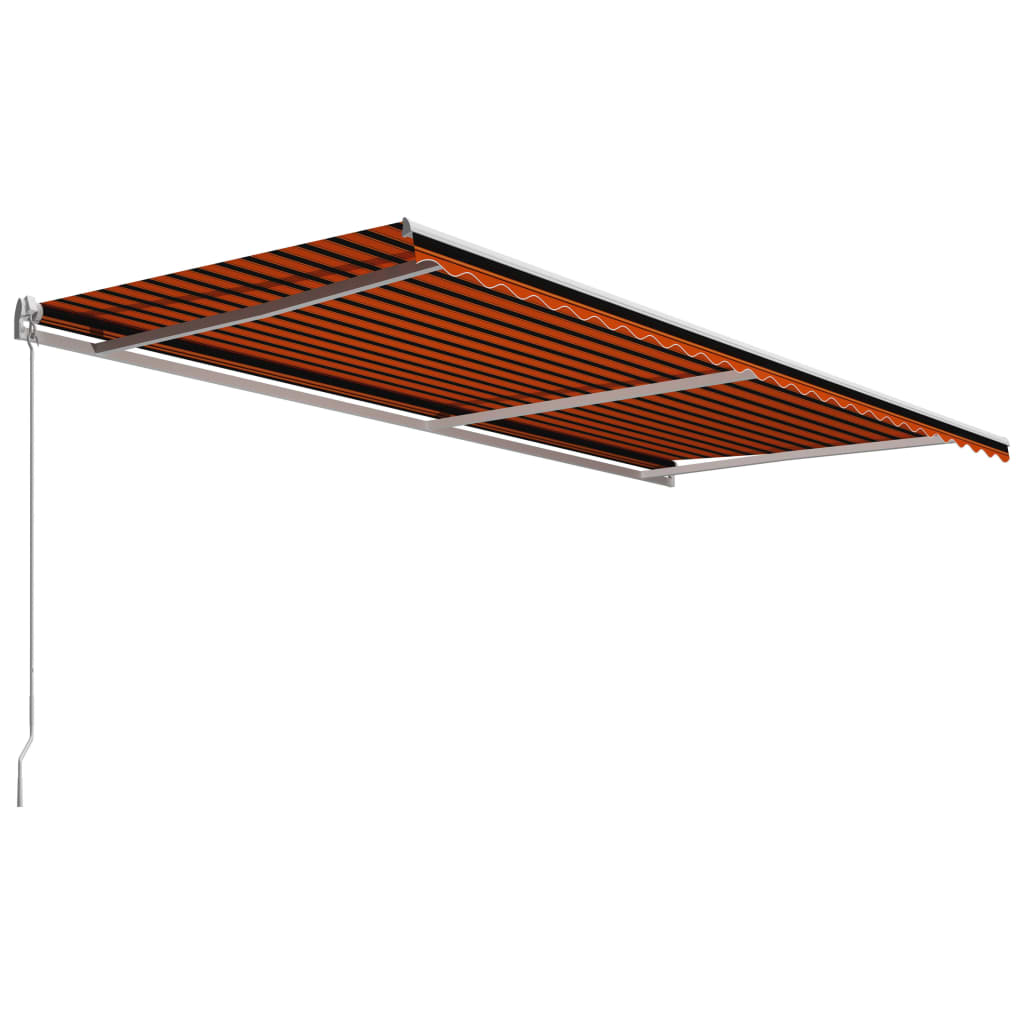 Tenda retrattile Arancione e Marrone 600 × 300 cm