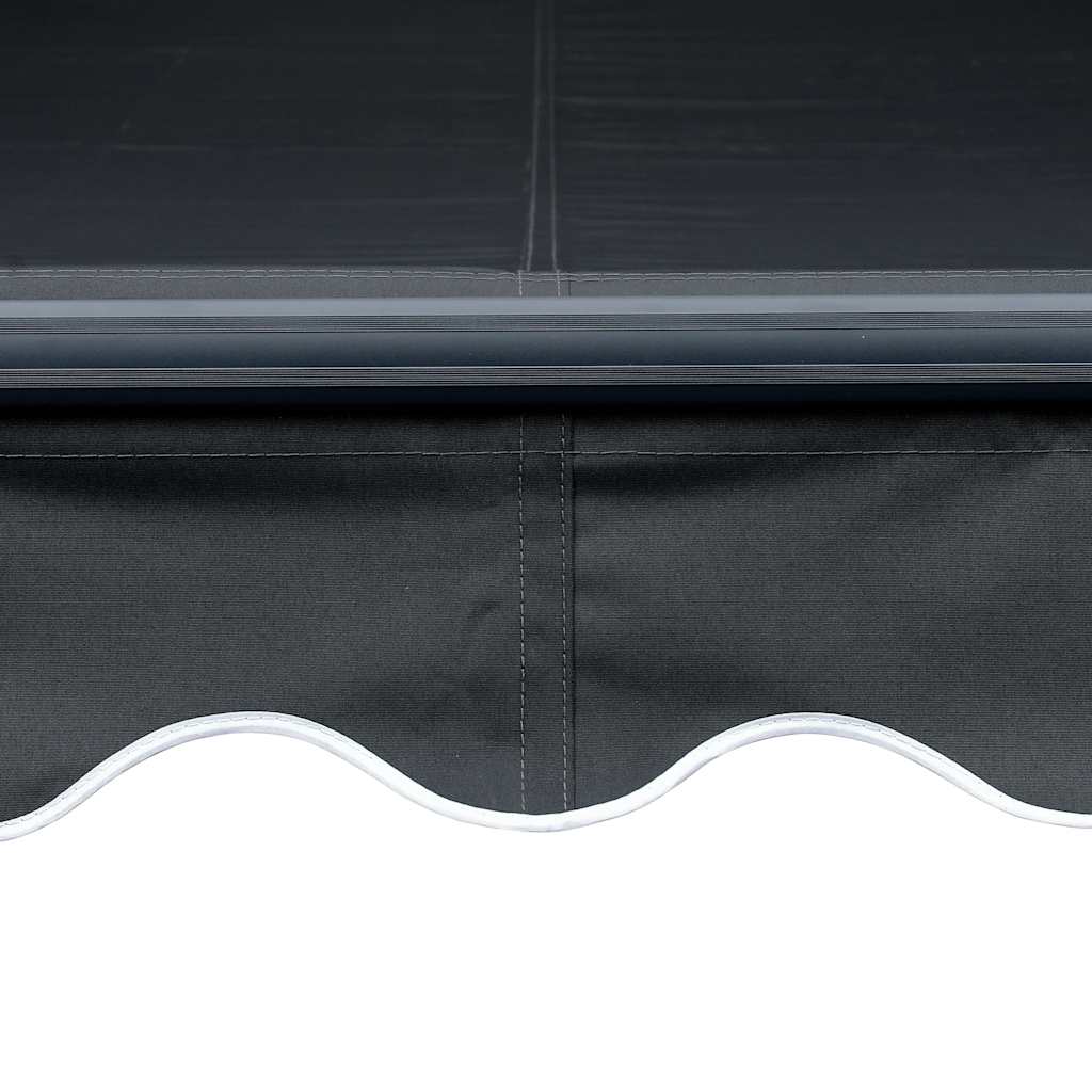 Tenda da Sole Retrattile Manuale con LED 300x250 cm Antracite