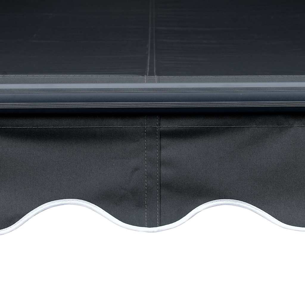 Tenda da Sole Retrattile Manuale con LED 350x250 cm Antracite