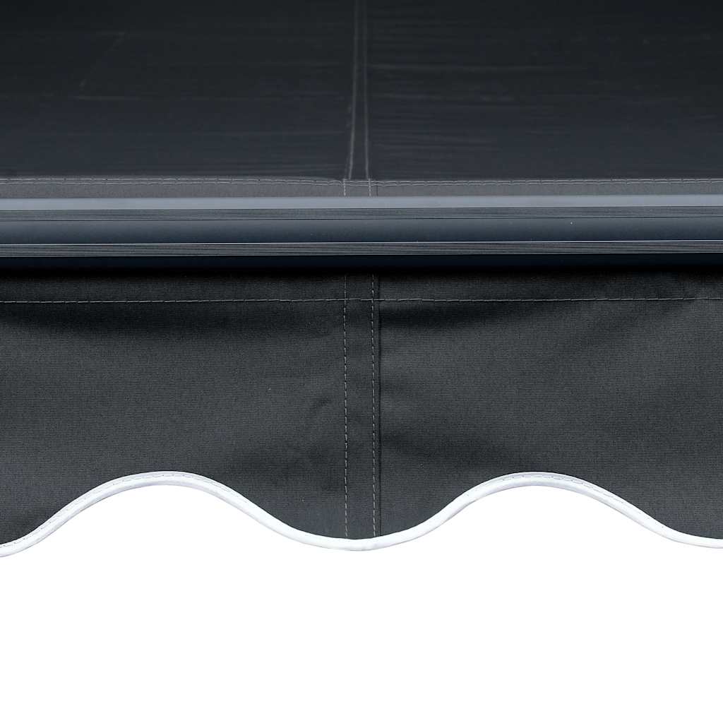 Tenda da Sole Retrattile Manuale con LED 450x300 cm Antracite