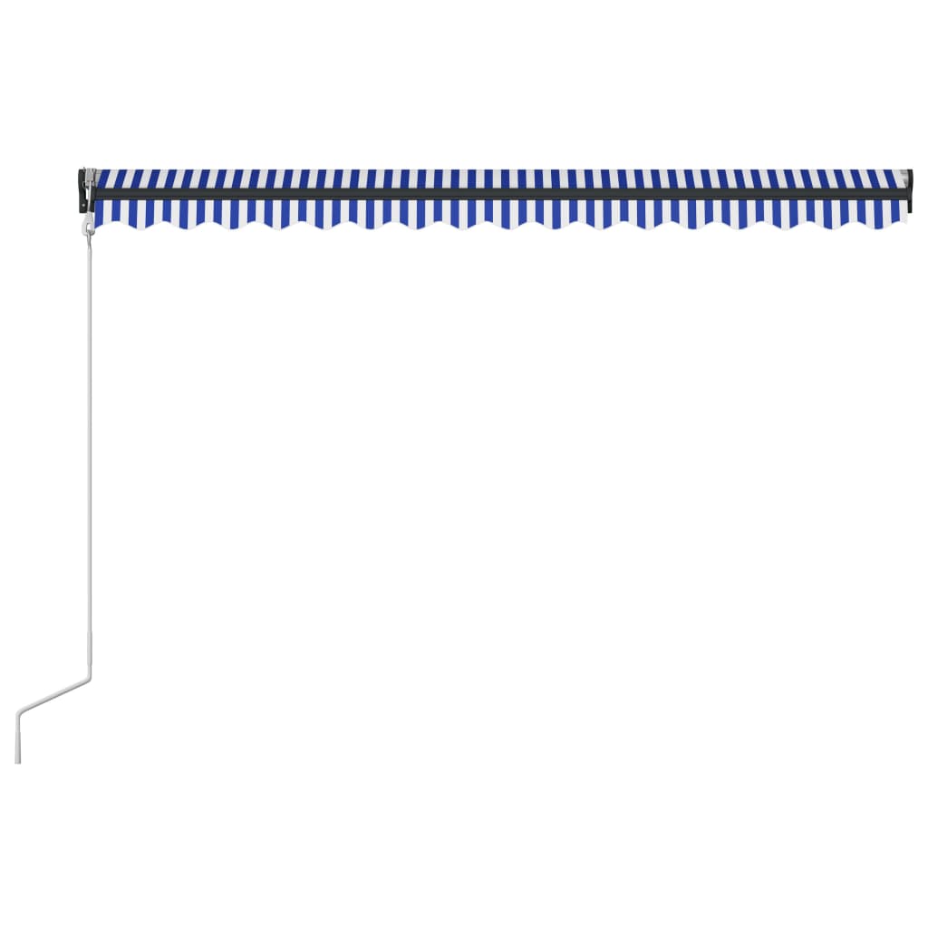 Tenda da Sole Retrattile Automatica 400x300 cm Blu e Bianca