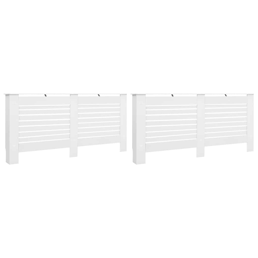 Coperture per Radiatori 2 pz Bianche 172x19x81,5 cm in MDF