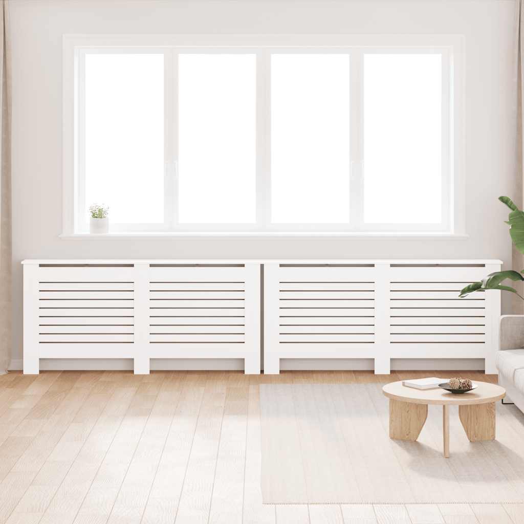 Coperture per Radiatori 2 pz Bianche 172x19x81,5 cm in MDF