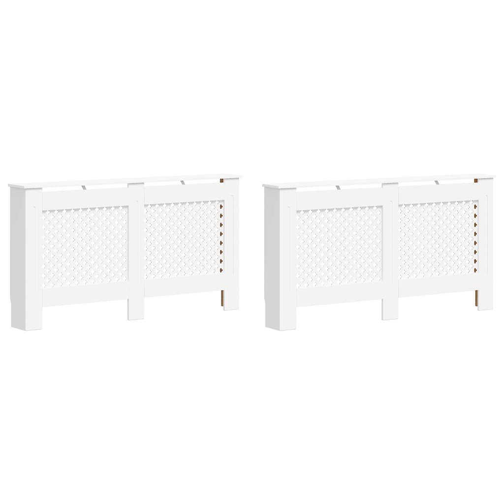 Coperture per Radiatori 2pz Bianche 152x19x81,5 cm in MDF