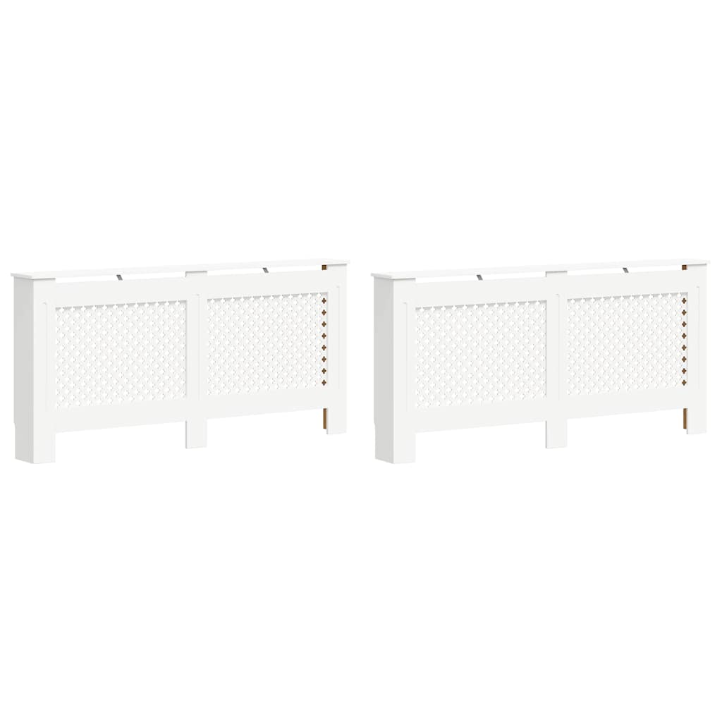 Coperture per Radiatori 2 pz Bianche 172x19x81,5 cm in MDF