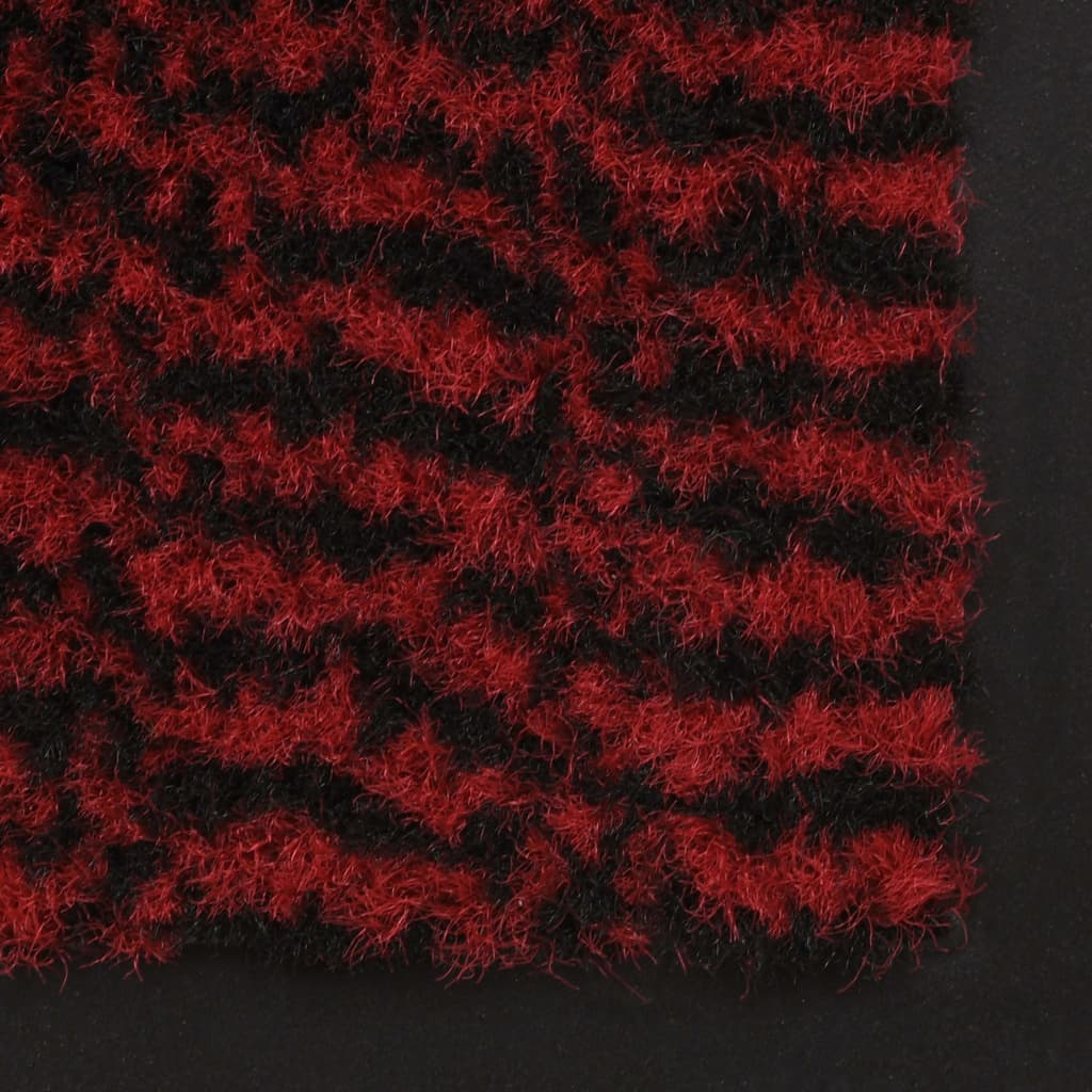 Tappeti Antipolvere 2 pz Rettangolari Trapuntati 40x60 cm Rossi