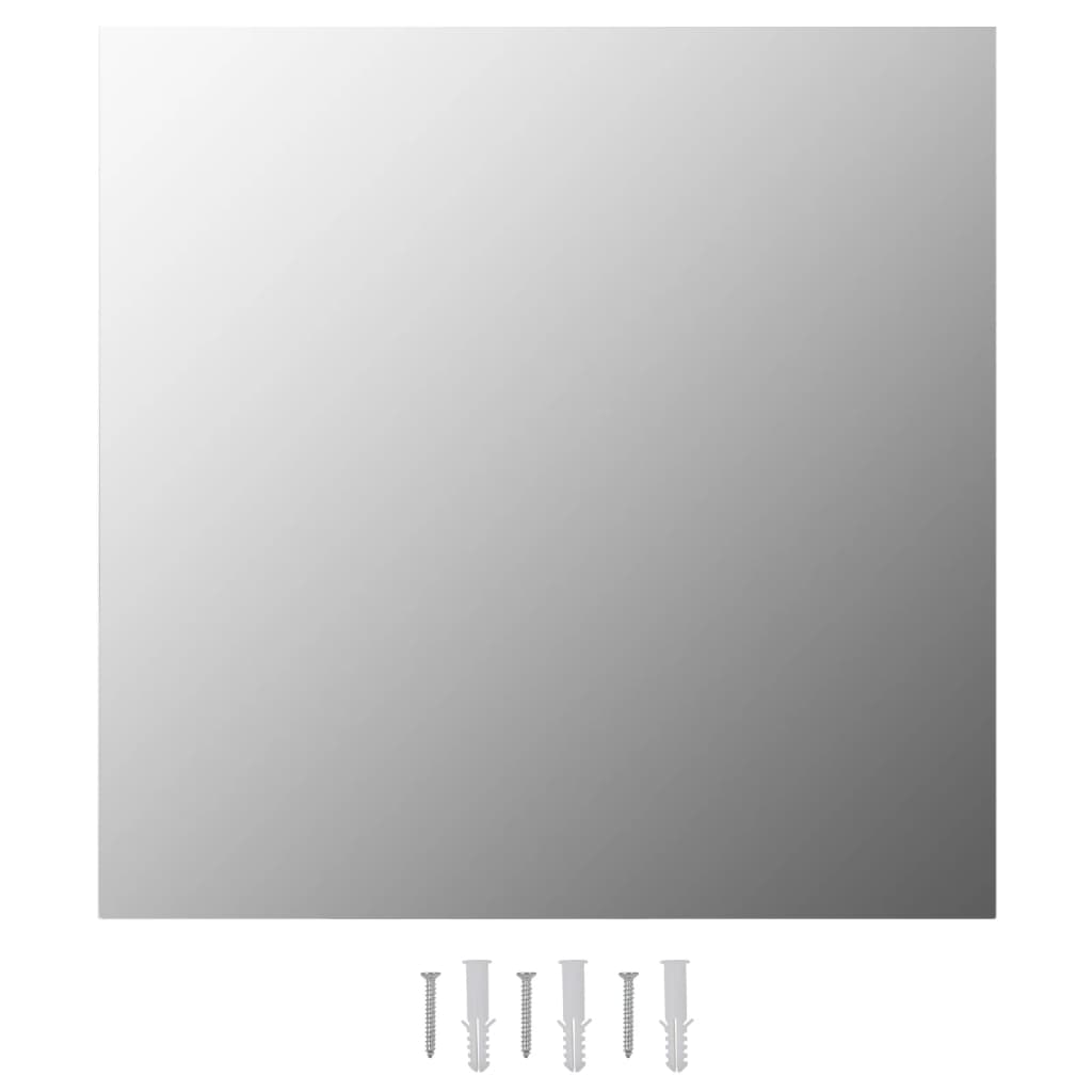 Specchi da Parete 2 pz 60x60 cm Quadrati in Vetro