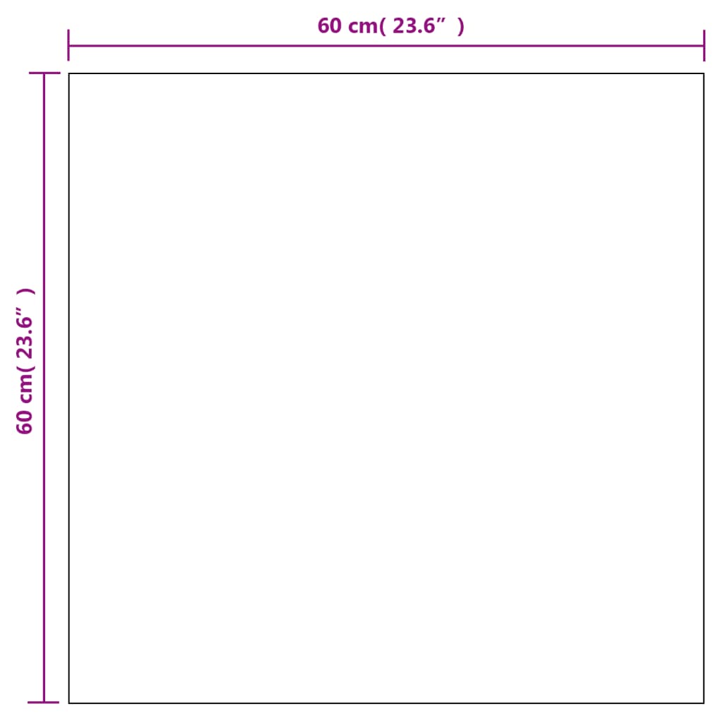 Specchi da Parete 2 pz 60x60 cm Quadrati in Vetro