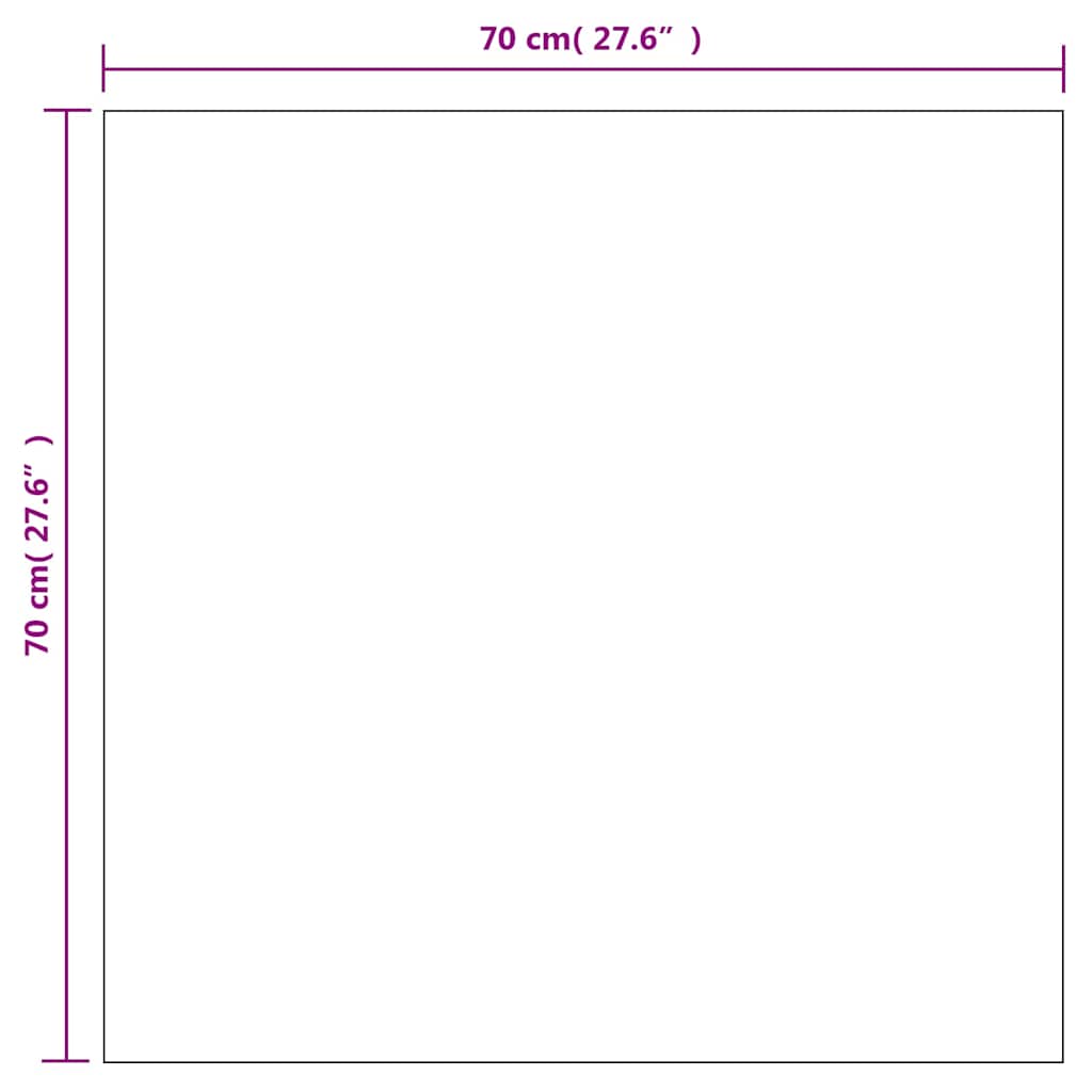 Specchi da Parete 2 pz 70x70 cm Quadrati in Vetro