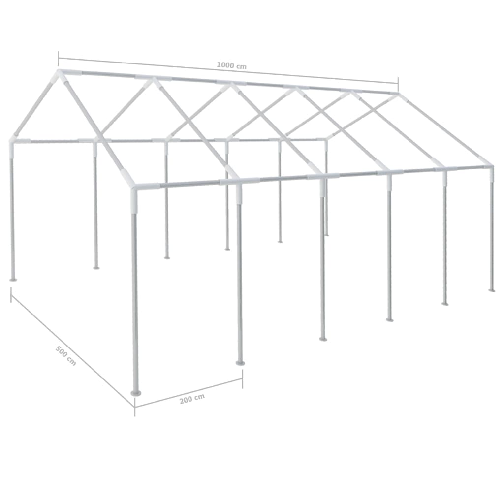 Tenda Capannone in PE 5x10 m Bianca