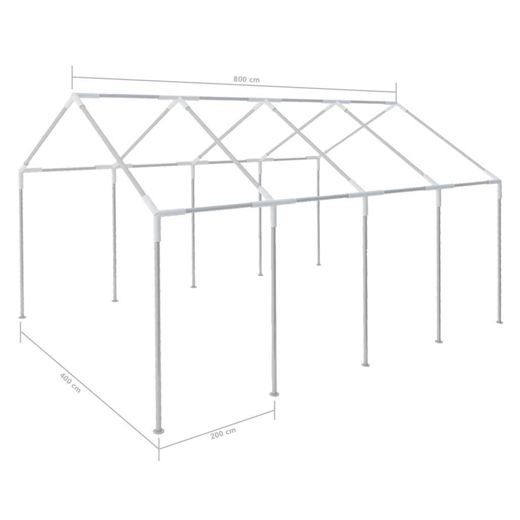 Gazebo da Festa Bianco 8x4 m