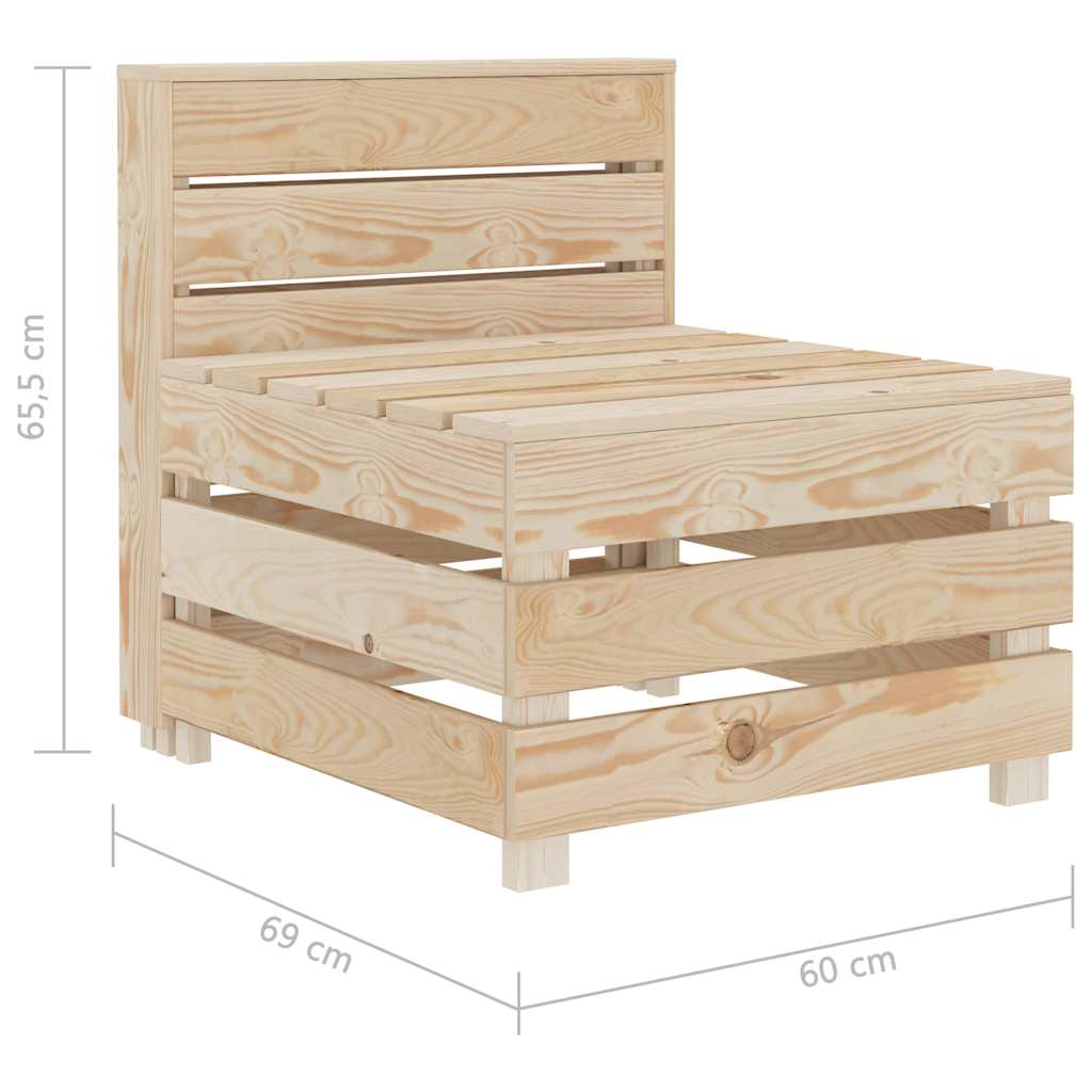 Set Divani da Giardino 5 pz su Pallet in Legno