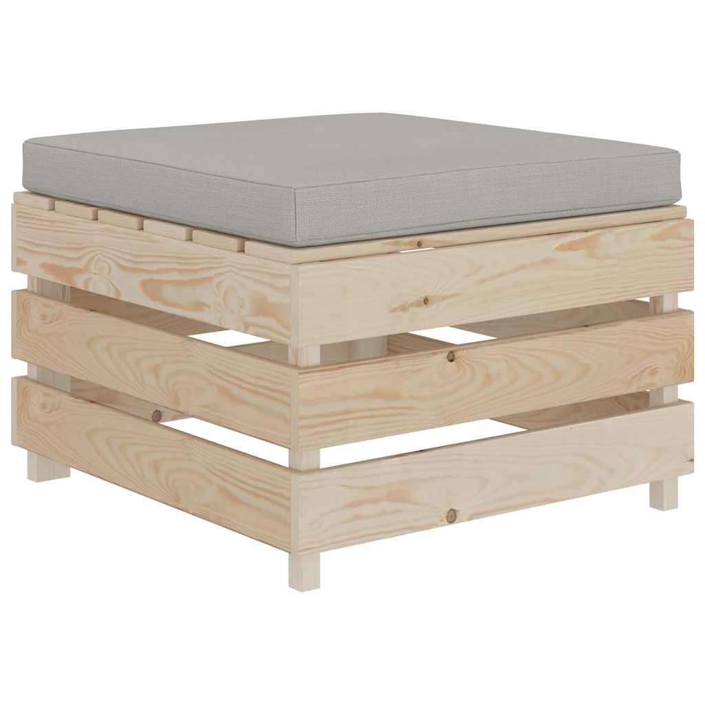 Set Divani da Giardino Pallet 4 pz con Cuscini Talpa in Legno
