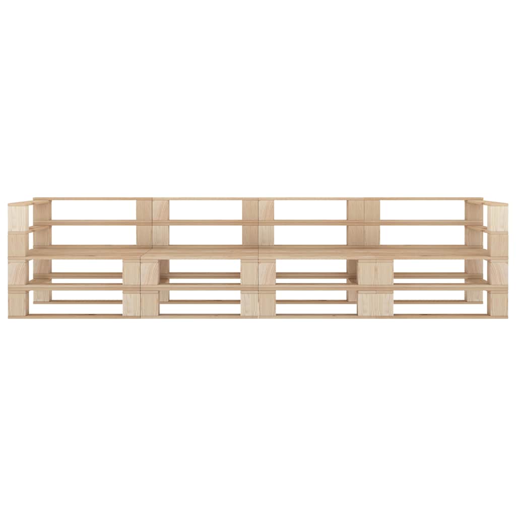 Divano da Giardino a Pallet 4 Posti in Legno