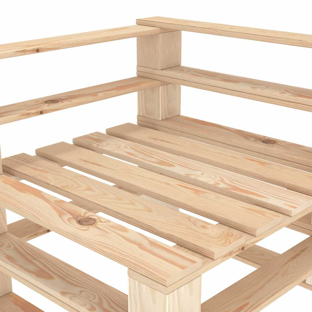 Divano da Giardino a Pallet 4 Posti in Legno