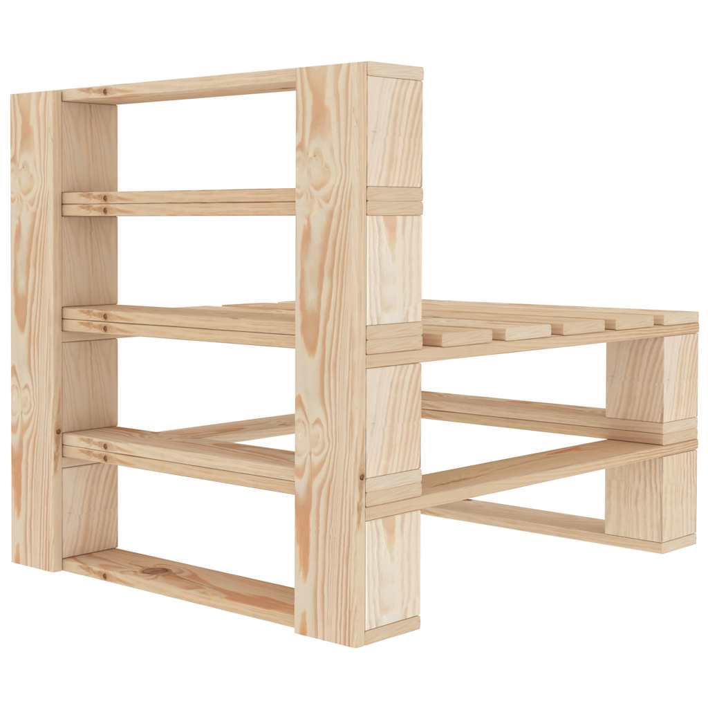 Set Divani da Giardino su Pallet 4 pz in Legno
