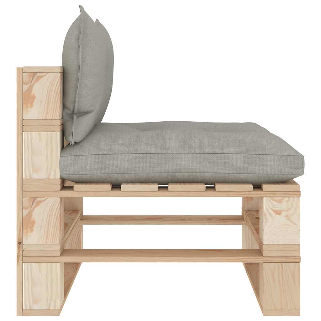 Set Divani da Giardino Pallet 4 pz con Cuscini Talpa in Legno