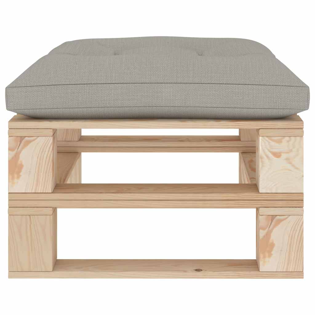 Set Divani da Giardino Pallet 4 pz con Cuscini Talpa in Legno