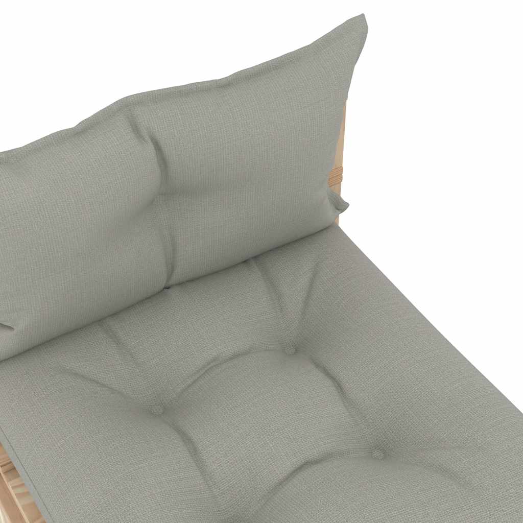 Set Divani da Giardino Pallet 4 pz con Cuscini Talpa in Legno