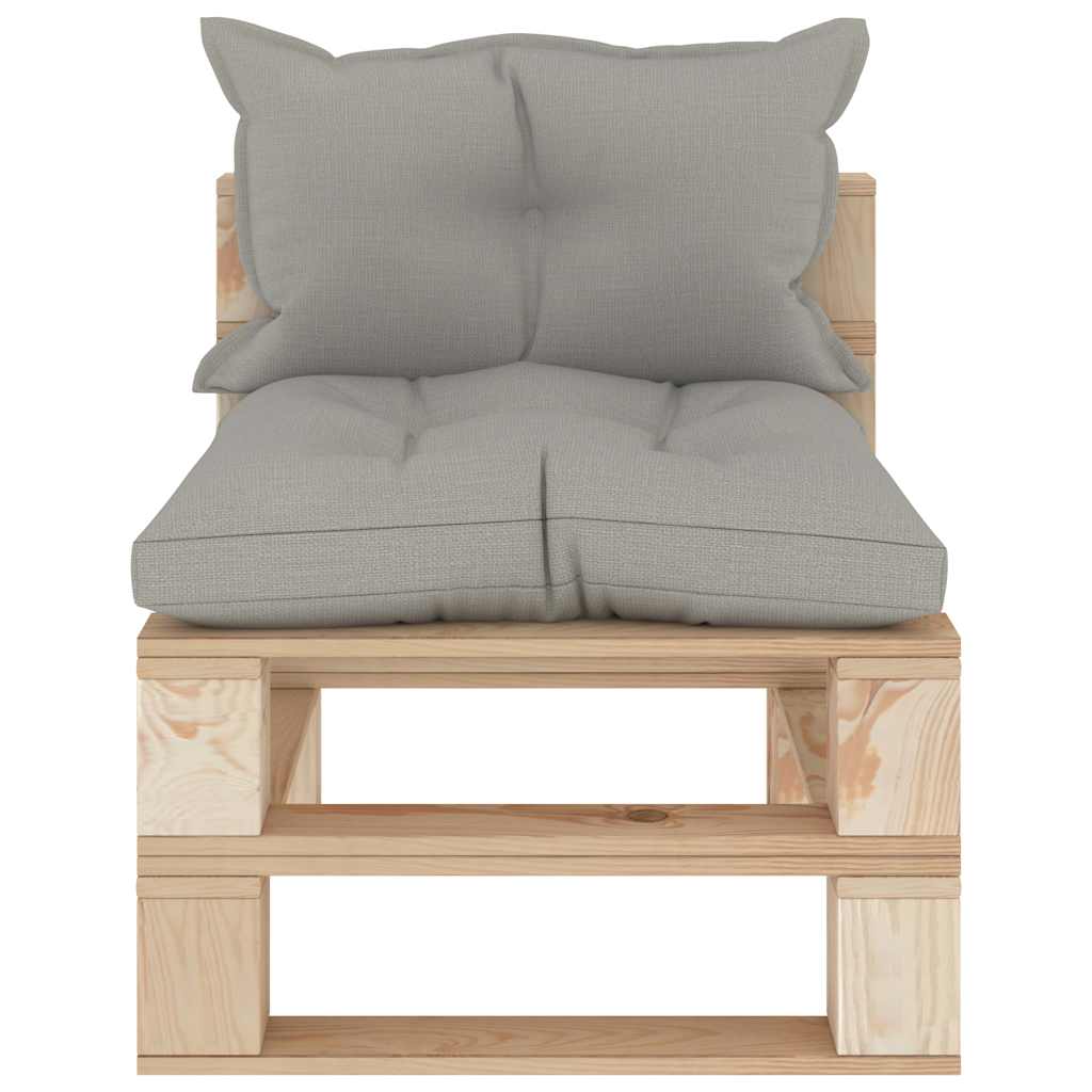 Set Divani da Giardino Pallet 4 pz con Cuscini Talpa in Legno
