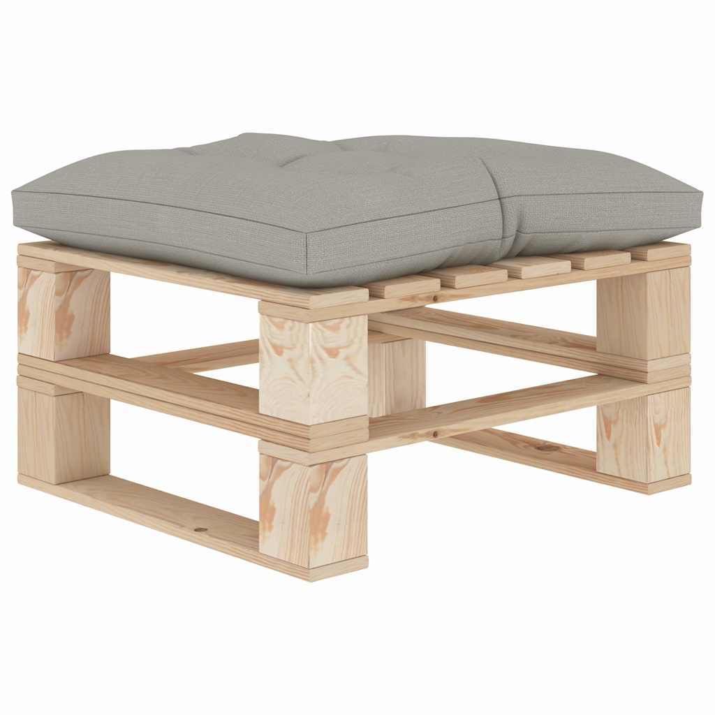 Set Divani da Giardino Pallet 4 pz con Cuscini Talpa in Legno