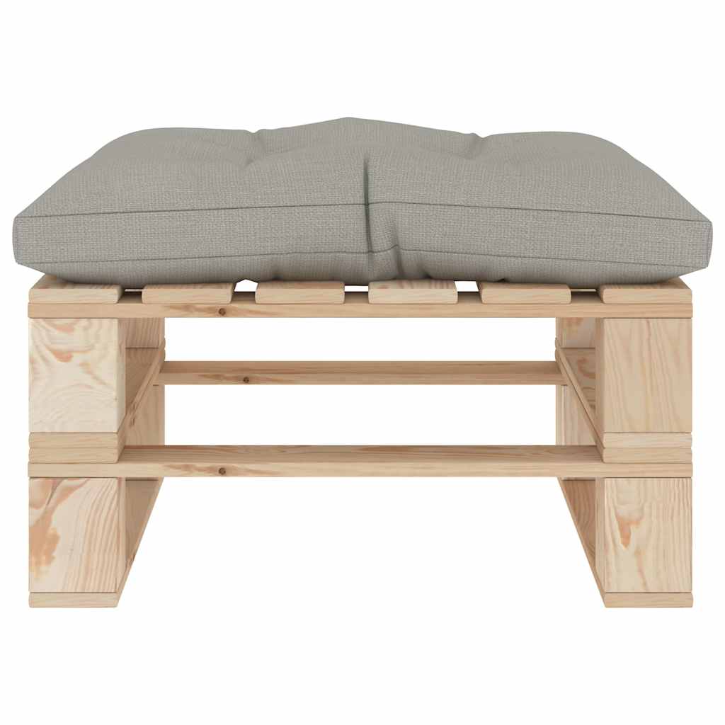 Set Divani da Giardino Pallet 4 pz con Cuscini Talpa in Legno