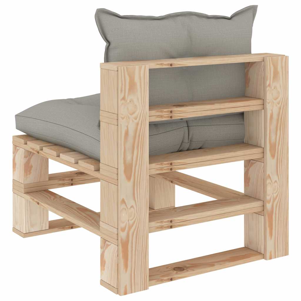 Set Divani da Giardino Pallet 4 pz con Cuscini Talpa in Legno