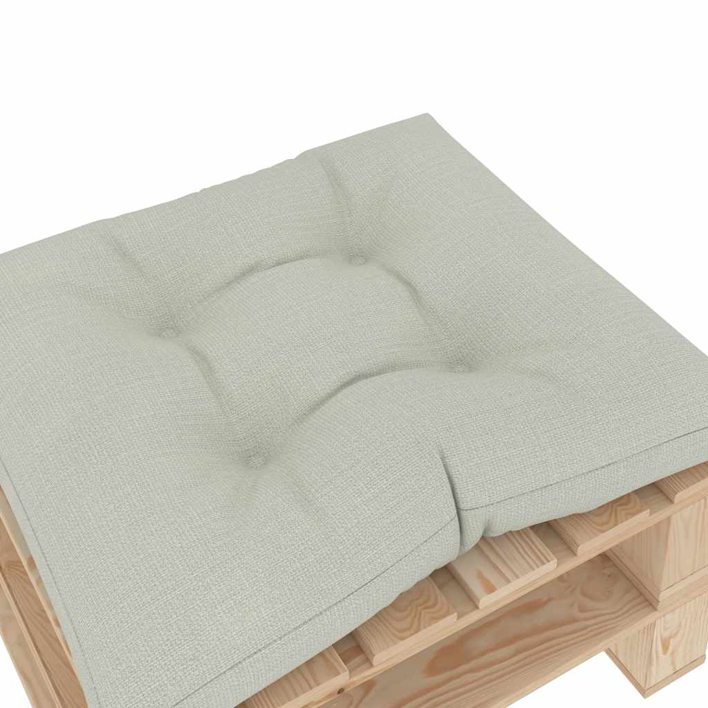 Set Divani da Giardino Pallet 4 pz con Cuscini Beige in Legno
