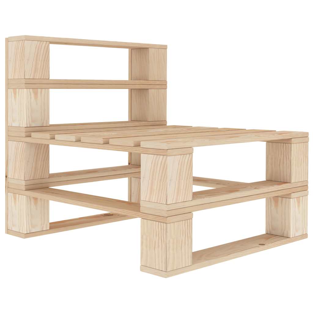Divano a Pallet 3 Posti con Cuscini Antracite e Fiori in Legno