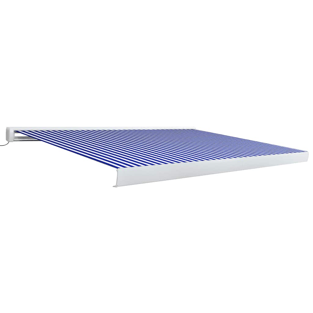 Tenda a Cassonetto Motorizzata 400x300 cm Blu e Bianco