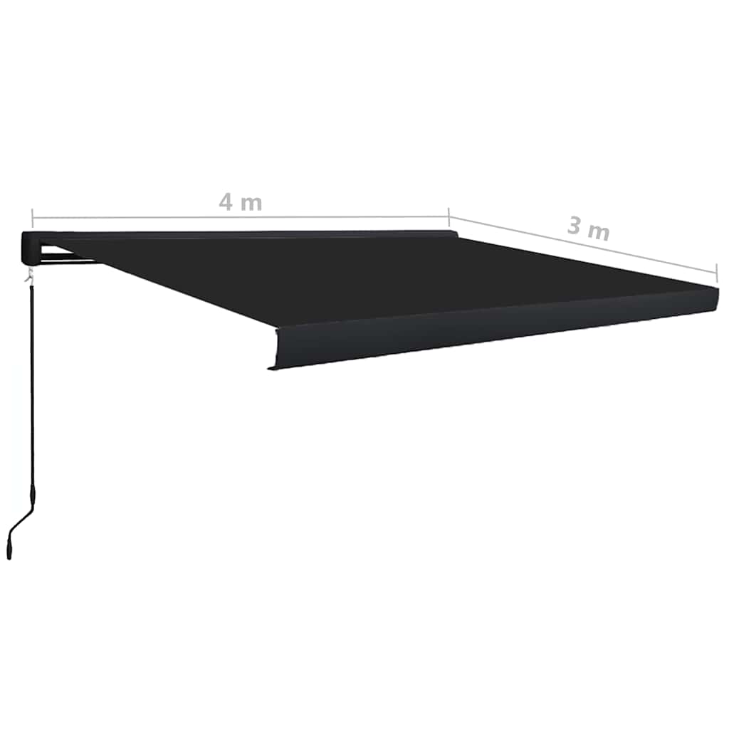 Tenda a Cassonetto Manuale 400x300 cm Antracite