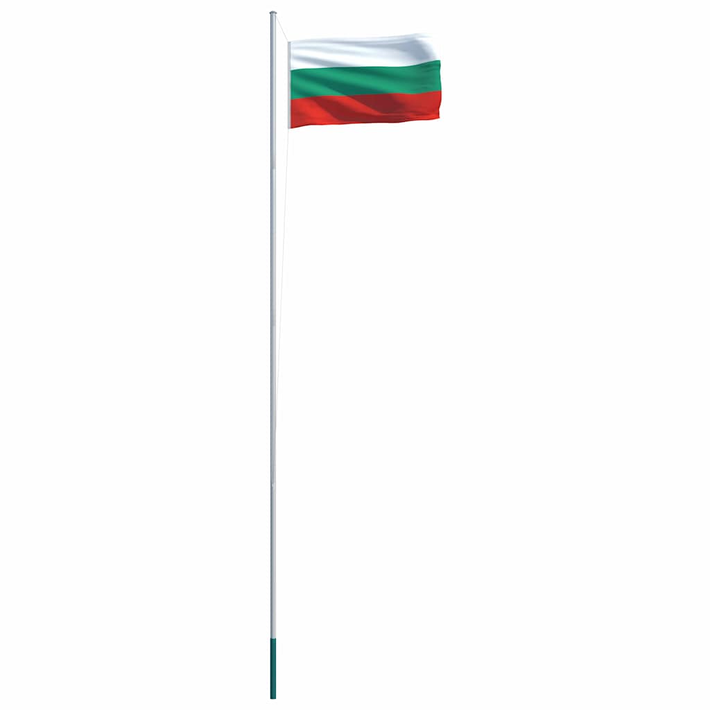 Bandiera della Bulgaria con Pennone in Alluminio 6,2 m