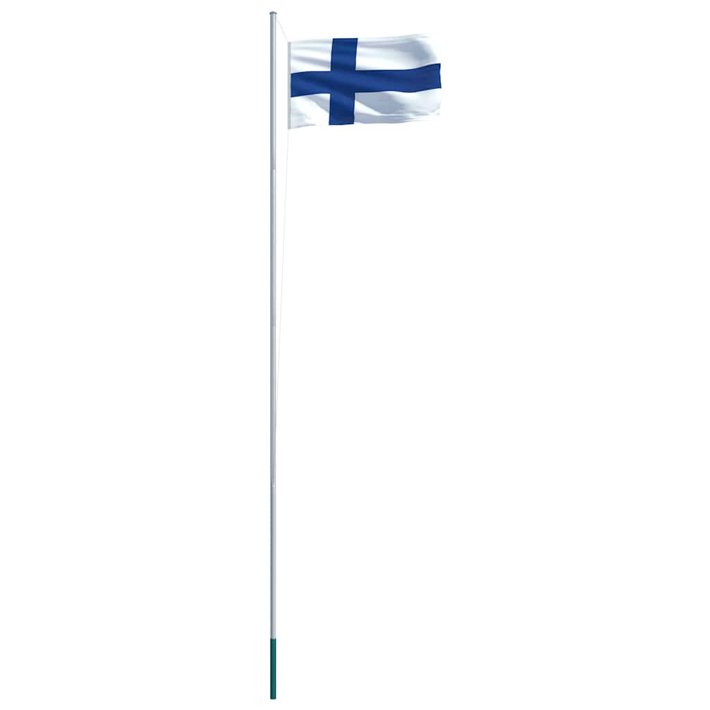 Bandiera della Finlandia con Pennone in Alluminio 6,2 m