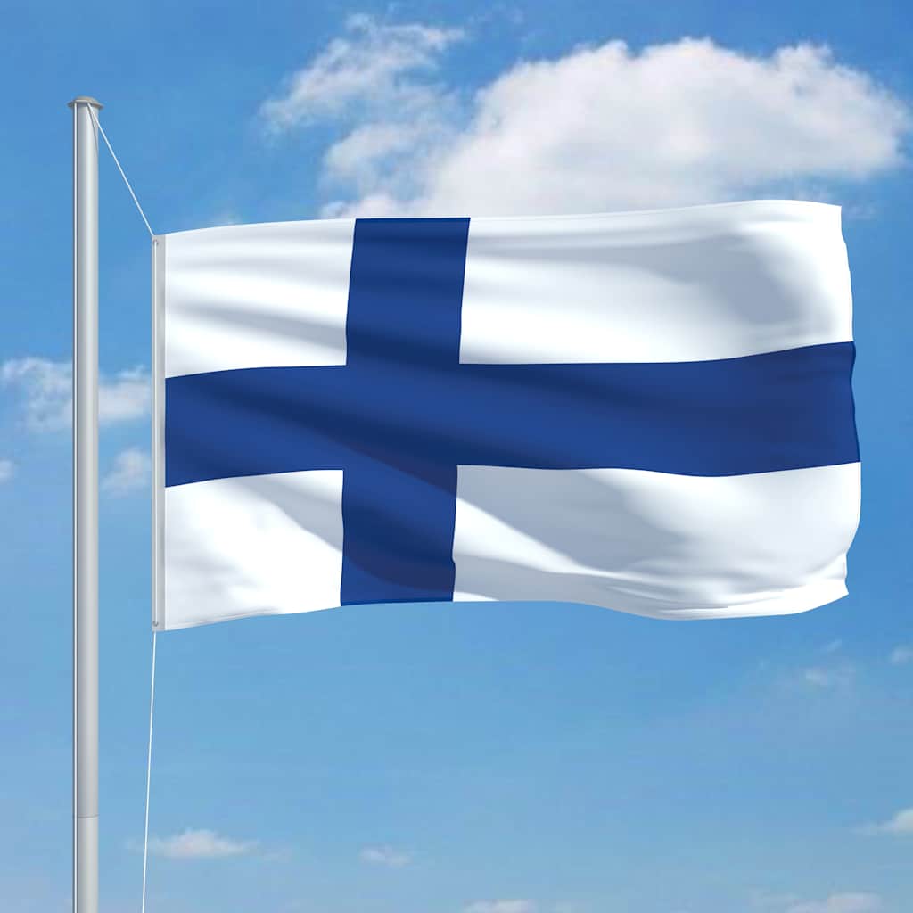 Bandiera della Finlandia con Pennone in Alluminio 6,2 m