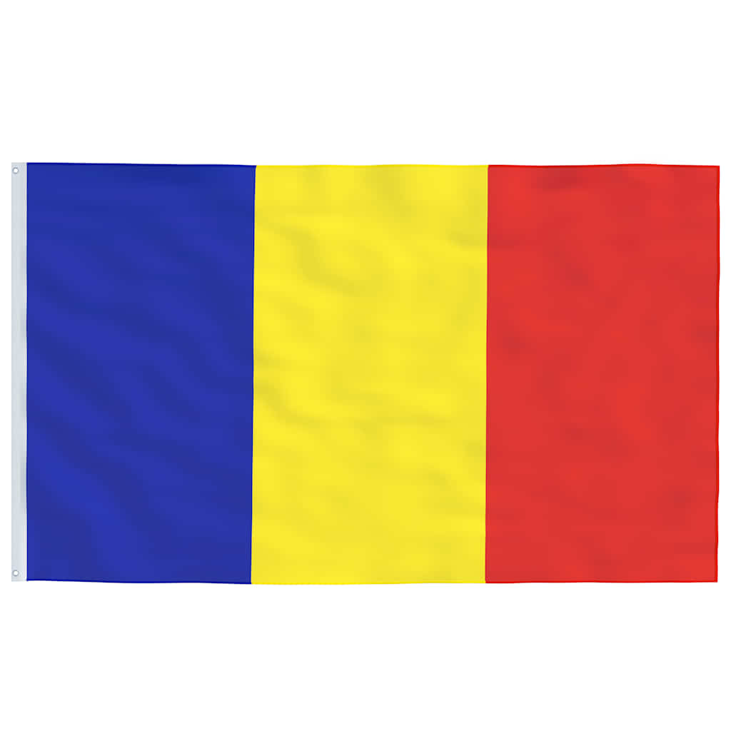 Bandiera della Romania con Pennone in Alluminio 6,2 m