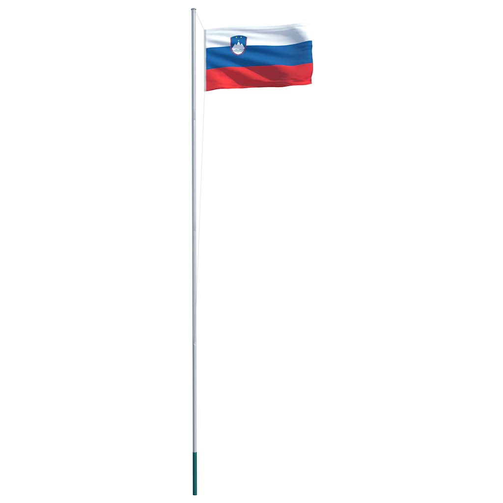 Bandiera della Slovenia con Pennone in Alluminio 6,2 m
