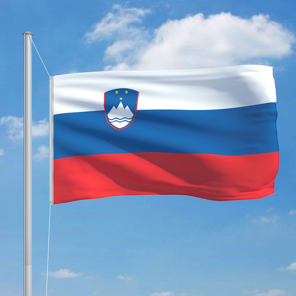 Bandiera della Slovenia con Pennone in Alluminio 6,2 m