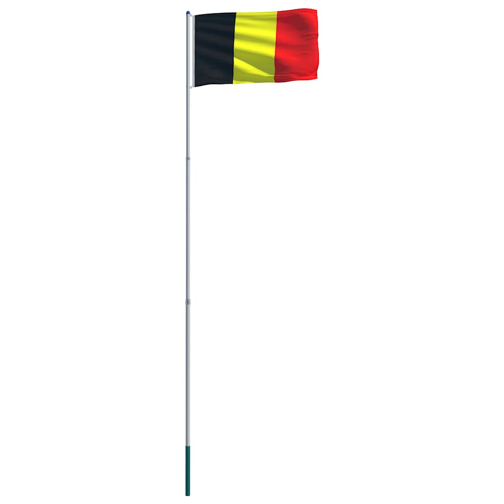 Bandiera del Belgio con Pennone in Alluminio 6 m