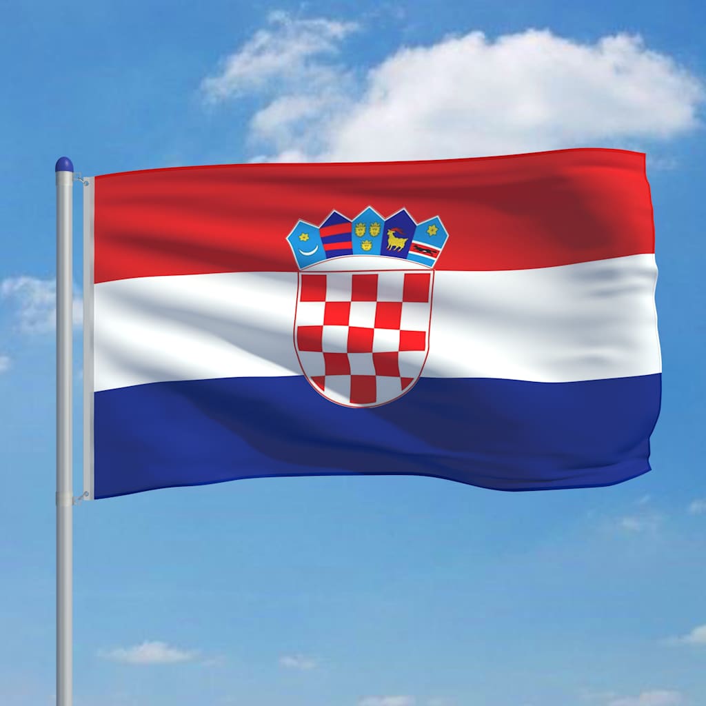 Bandiera della Croazia con Pennone in Alluminio 6 m
