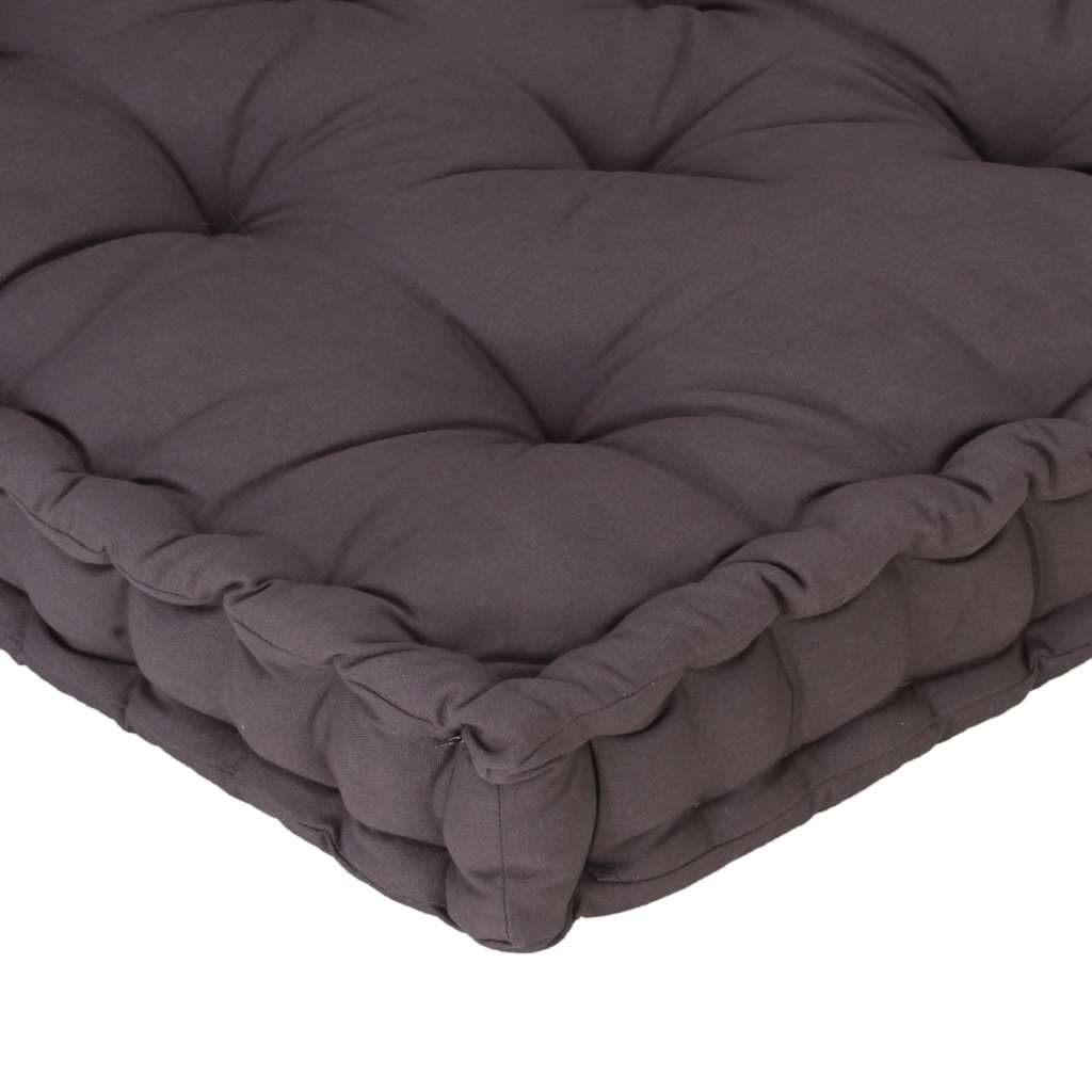 Cuscini per Pallet e Pavimento 2 pz in Cotone Antracite